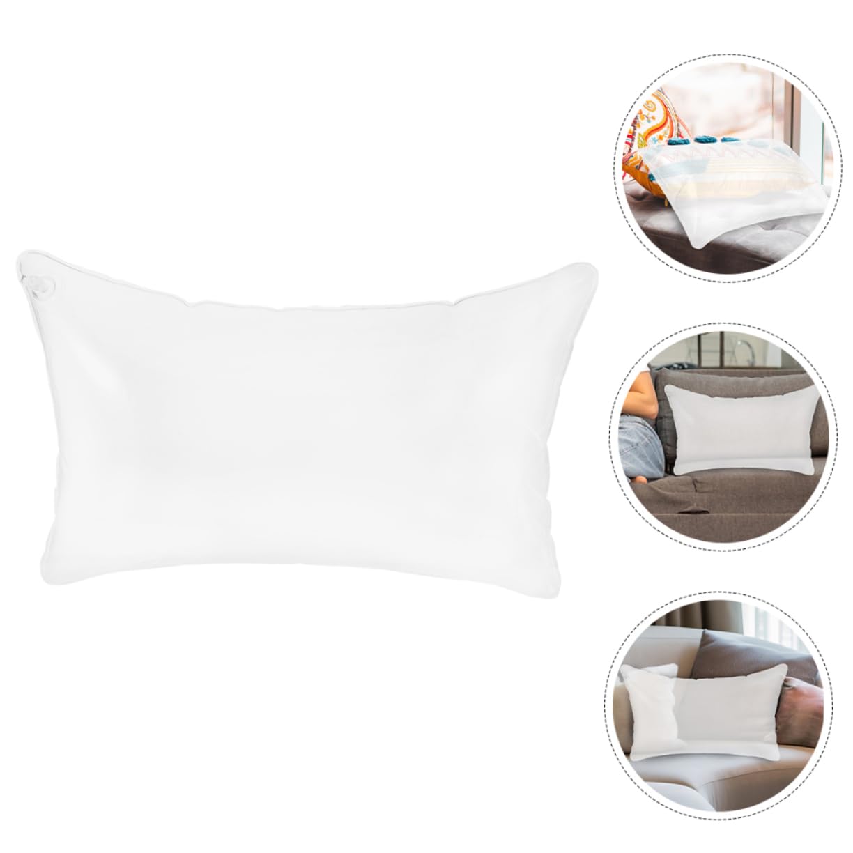 Mikikit 3 Pezzi cuscino gonfiabile cuscini soggiorno schiuma a forma di pieno cuscineria esterna gonfiabile cuscino da campeggio cuscino da viaggio pvc