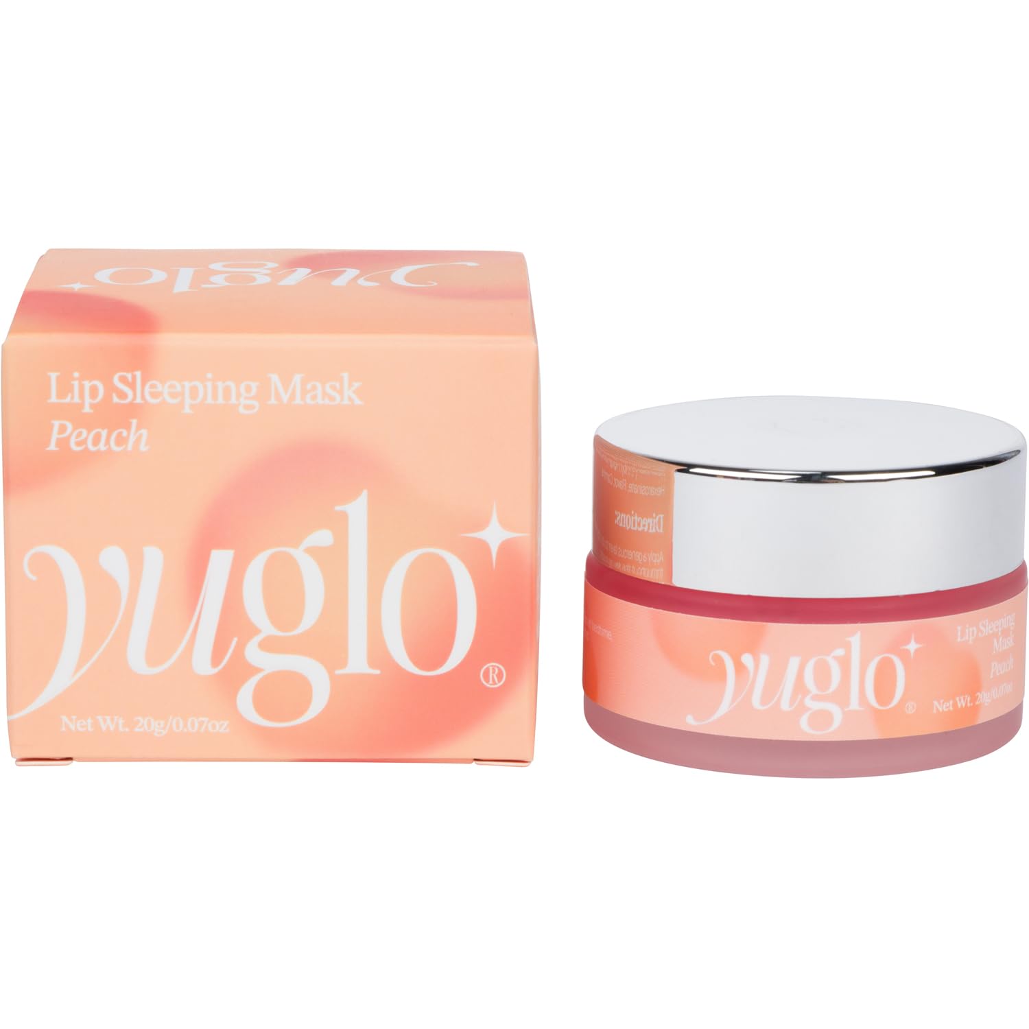 YUGLO Lip Sleeping Mask | Peach Flavor | Hydrating & Soothing Lip Treatment for
Dry, Chapped Lips | Plumps & Moisturizes | Overnight Lip Repair