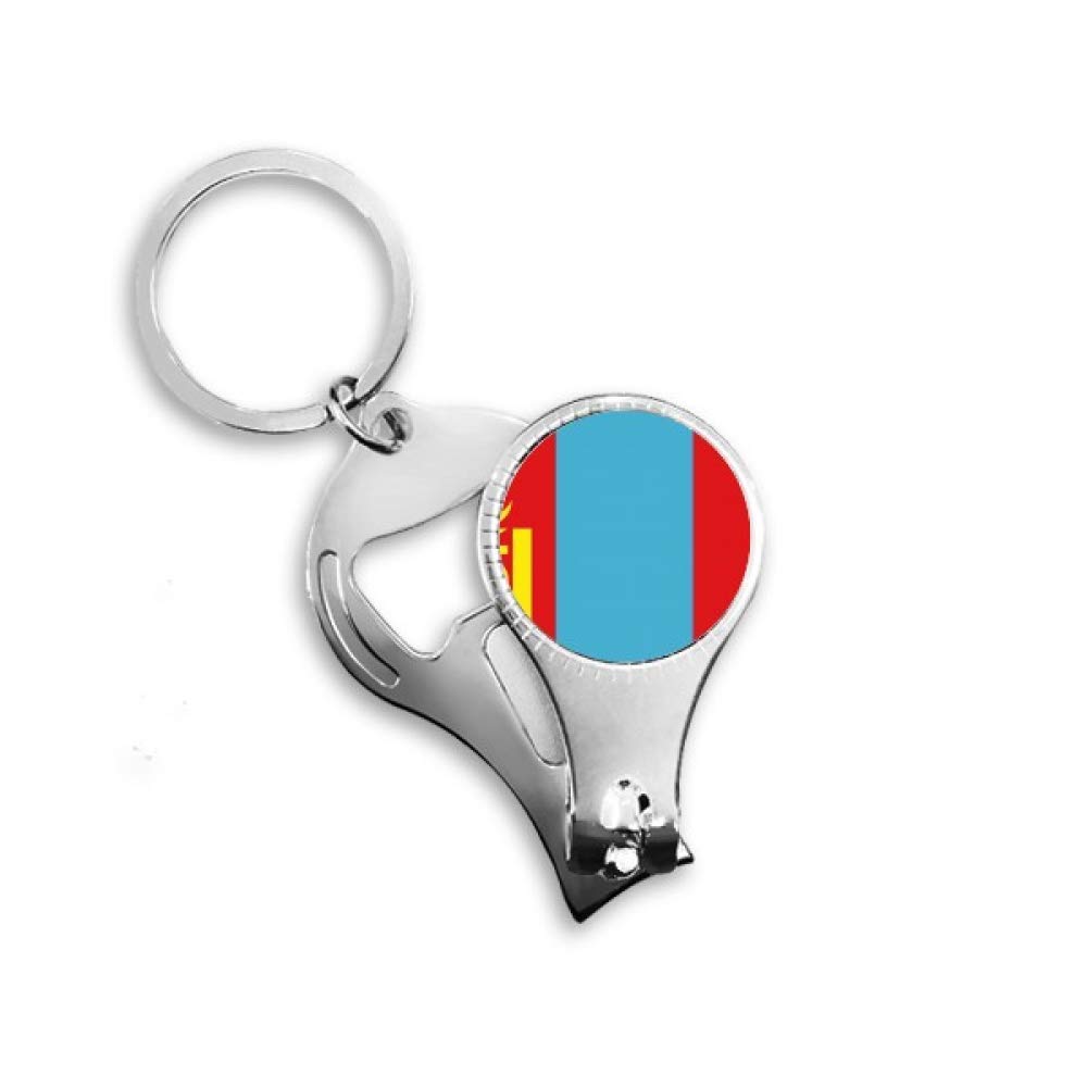 Décapsuleur drapeau Mongolie avec porte-clé métal pour Asie