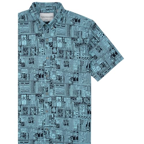 Tori Richard Men's Coollage Tradewind Technology Short Sleeve Button Down Collar Shirt2
