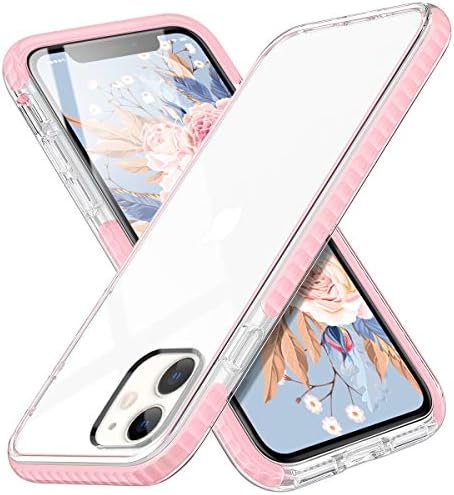 MATEPROX Compatible with iPhone 11 Case Clear Thin Slim Crystal Transparent Cover Shockproof Bumper Case for iPhone 11 6.1(Pink)