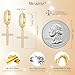 Me&Hz 14K Gold Plated Cross Dangle Earrings for Women Men CZ Diamond Gold Cross Huggie Hoop Earring Dangling Lightweight Easter Earrings for Women Hypoallergenic Christian Jewelry First Communion Gift