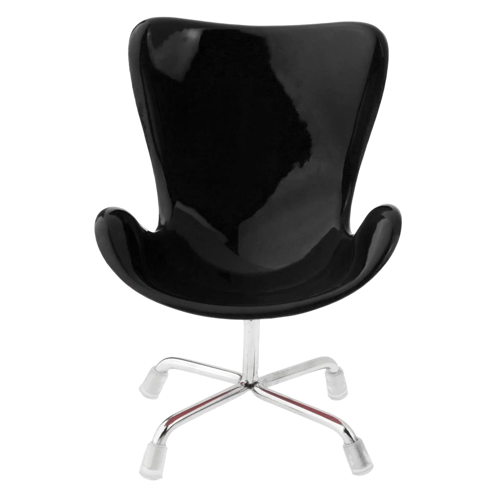 WideSmart Mini Decorative Chair 1:6 Simulation Miniature Living Room Furniture Model for Dollhouse Decoration (Black)