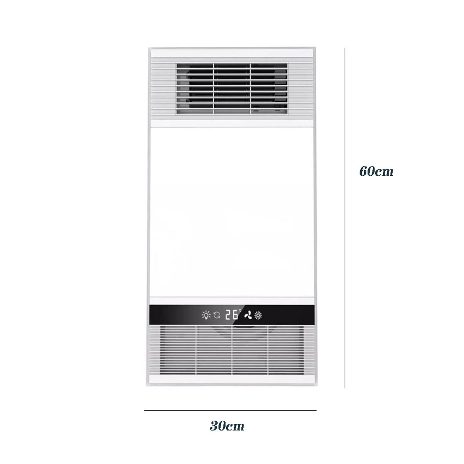 Ventiladores de ventilación Ventilador de ventilación potente rectangular, extractor baño, iluminación, máquina calefacción integrada for, calentador techo integrado