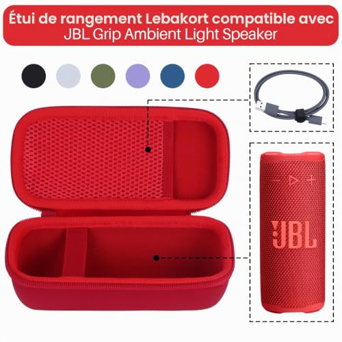 Lebakort Dur Étui Housse Cas Compatible avec JBL Grip,Violet – vue 3