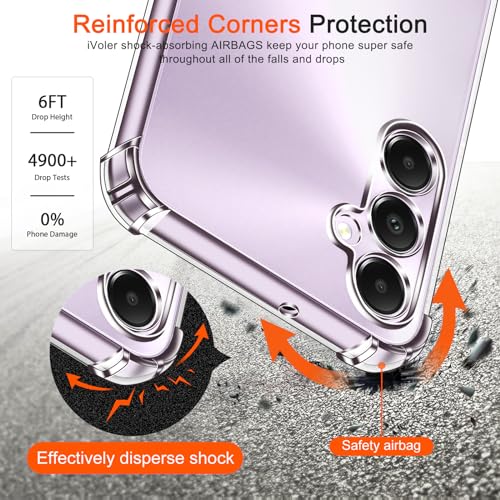 Image of Lustree Back Cover Transparent Case Compatible with Samsung Galaxy A05 | Clear + TPU Case with 4 Corner Air Cushion Protection & Camera Protection | Slim& Stylus Cover