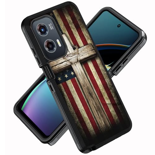 Coque Moto G Stylus 5G 2024 antichoc à 3 couches motif drapeau américain