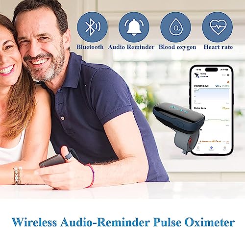 Tragbarer Schlafmonitor Bluetooth, Sauerstoffpegelmonitor mit akustischer Erinnerung am Gerät &...