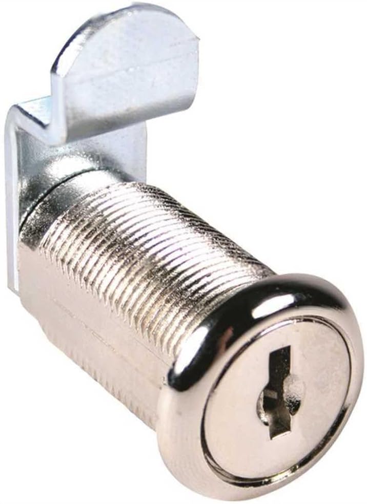 National Cabinet Lock C8053-14A-KA Cam Lock, 1-3/16" Cylinder Length, Bright Nickel Finish - Keyed Alike
