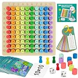 Table de Multiplication en Bois, 3 en 1 Jeu de Multiplication Montessori