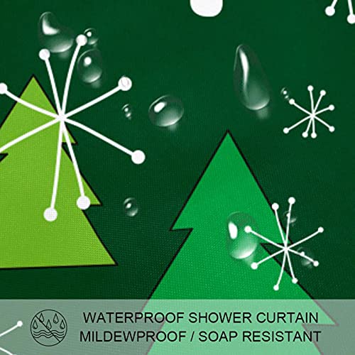 Rideau de douche de Noël étanche pour éviter l'eau au sol salle de bain