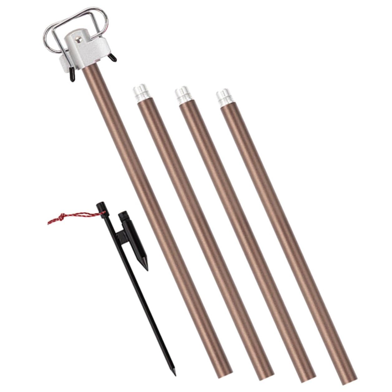 ORFOFE Camping Lichtmast aus Aluminiumlegierung mit Doppeltem Haken Tragbarer und Bruchsicherer Outdoor Laternenhalter für Picknick und Campingbeleuchtung