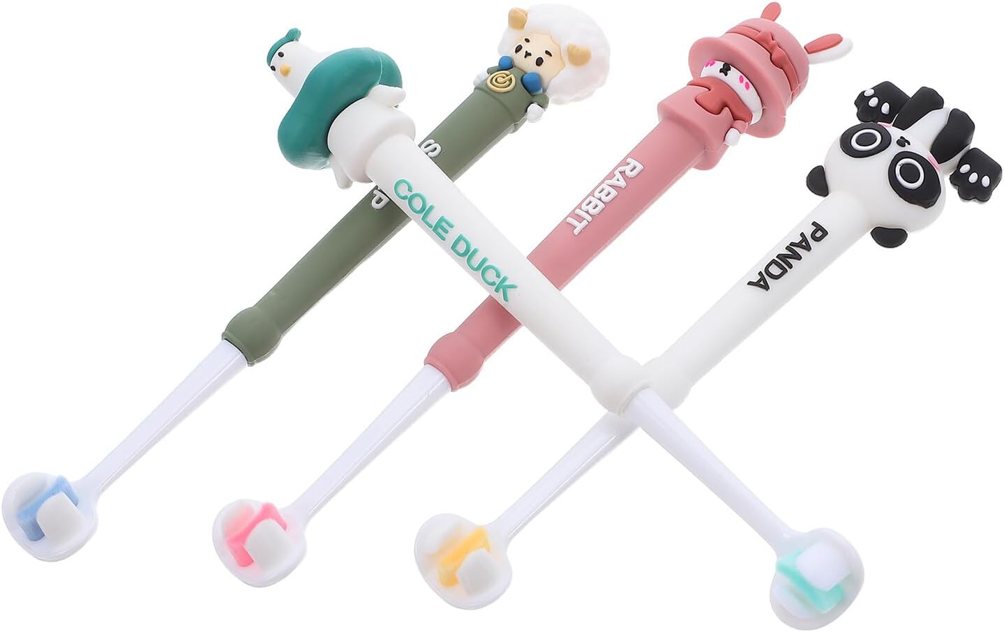 4pcs Toothbrush for Ages 3+ with Extra Soft Bristles Three-Sided Manual Toothbrush for Complete Oral Care