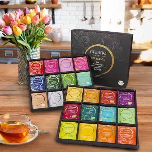 Image of Creano Organic Herbal Tea & Tea Gift Set inchWORLD OF TEA inch - 72 tea bags in 24 different varieties - 144g*