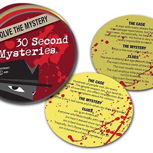 University Games Mystery, Mind And Logic - 30 Second Mysteries Red #TOP2