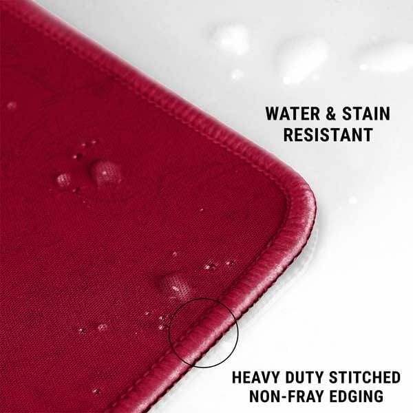 Skinit Extra Large Gaming Mouse Pad - Officially Licensed NFL Tampa Bay Buccaneers Distressed Design with Stitched Edges, Waterproof, Non-Slip Rubber Base, Desk Mat for Keyboard & Mouse