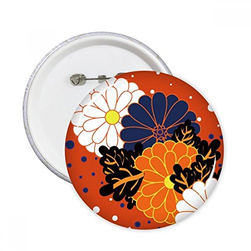 Badge fleur chrysanthème pour personnaliser vos vestes et sacs