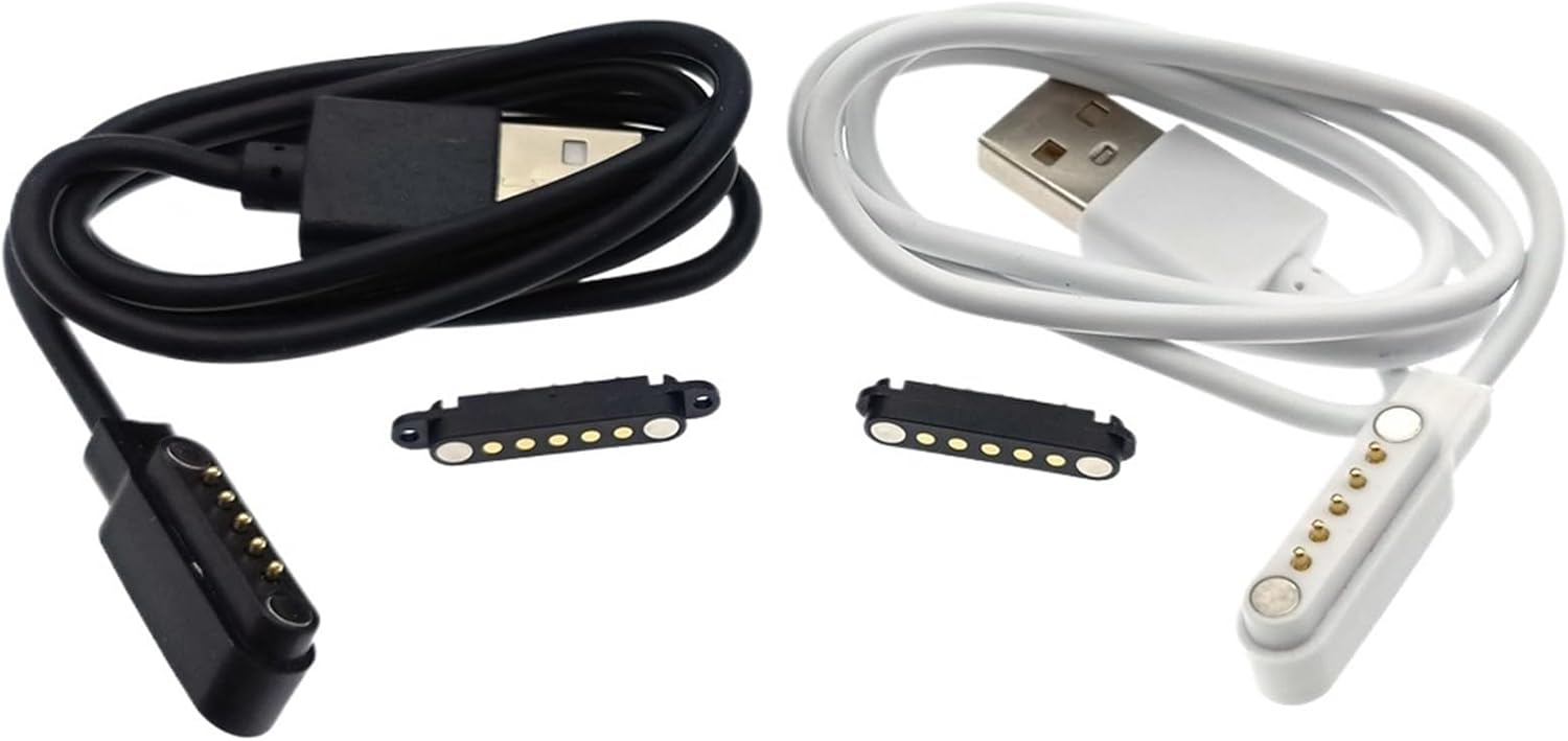 1pcs Magnetic Pin Male Female Connector 2pin 4pin 5Pin Charging Cable Spring Loaded DC Magnet Connector Power Socket(2.8 Black 2Pin)