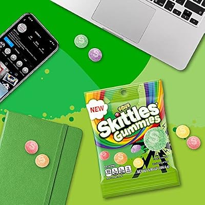 Skittles, Sour Gummies Chewy Candy Assortment, 5.8 Ounce