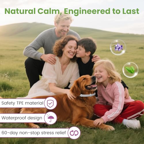 Image of 6 Pack Calming Collar for Dogs, Dog Calming for Dogs Pheromones Collar Stress and Anxiety Relief for 60 Days Gray