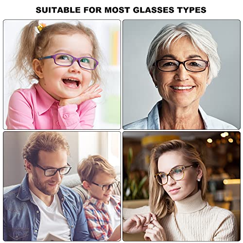 Jadin Coussins dOreille en Silicone pour Lunettes, Retenue de Lunettes, Support Antidérapant pour Lunettes Doux pour Enfants Adultes Lunettes Myopes, Lunettes de Lecture (Noir et Blanc) - Image 7
