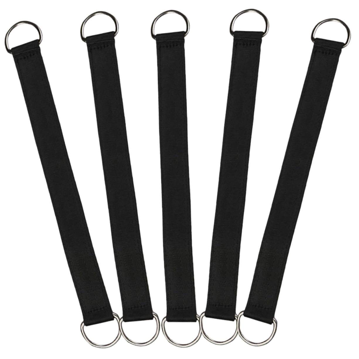 HEMOTON 5 Ensembles Sangle De Boucle Swing Balançoire De Plein Air Remplacement Bretelles Cordes Suspendues Sangles d'arbre pour Hamac en Polyester Black 5 Pièces * 5
