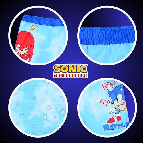 Short de bain Sonic pour garçon de 4 à 10 ans bermuda bleu - 6