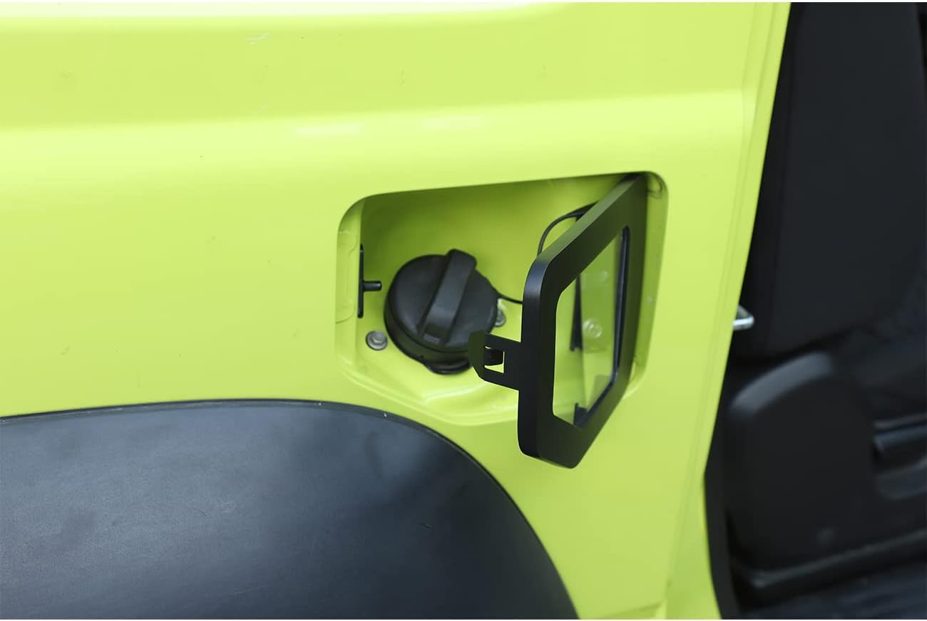 HLMNAKE Bouchon de réservoir en alliage d'aluminium pour Suzuki Jimny JB64 JB74 2019-2024, noir transparent