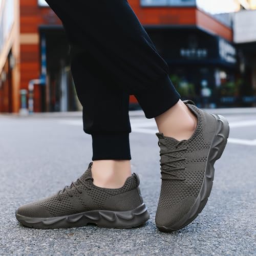 Image of DLWKIPV Mens Running Shoes Sneakers Tennis Non Slip Walking Gym Workout Athletic Slip On Casual Lightweight Breathable Mesh Fashion