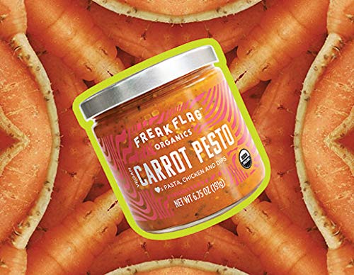 Freak Flag Organics | Pesto Variety Pack | Tomato Bruschetta Pesto, Kale Pesto & Carrot Pesto | Usda Certified Organic | Vegan | Nut-Free | Non-Gmo | Gluten Free | 6.5–6.75 Oz. Each #TOP5