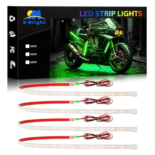 YM E-Bright Luce di Striscia Automotive LED Può Tagliare Underwater Ocean LED Illuminazione Moto Camion Golf Auto Indoor ed Outdoor Impermeabile IP68 24 pollici 72SMD 12V (4 pezzi)