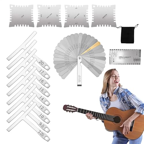 Jauge de hauteur de corde de guitare et touche de basse