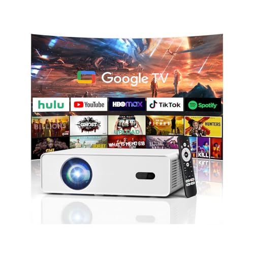 Image of XENPONAD 4K Smart Projector, Native 1080P Full HD Projector with Google TV 1000 ANSI Lumens Auto Focus Keystone Correction WiFi Bluetooth Portable Home Theater Projector for Outdoor Bedroom Movie