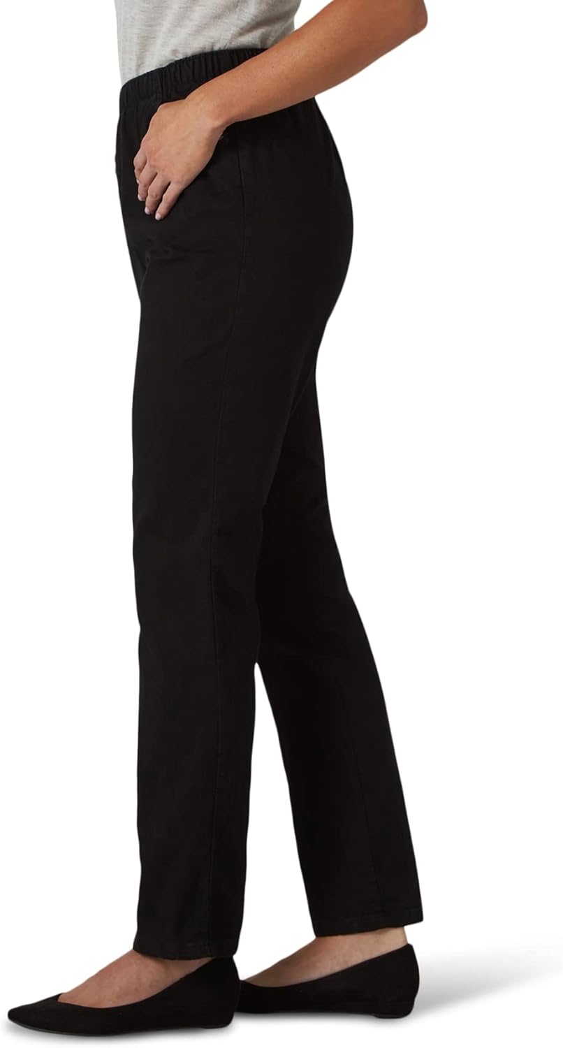 Chic Classic Collection Womens Cotton Pull-on Pant with Elastic Waist - Image 2