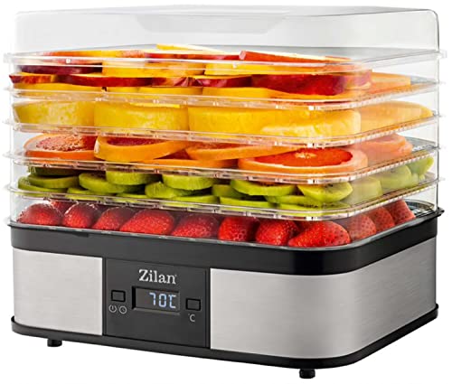 Dörrautomat mit Temperaturregler (40-70°C) | 48h Timer | Dörrer | Dörrgerät | Obsttrockner | Obst und Fleisch…