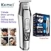 Price comparison product image KEMEI Men's LCD Display Baldheaded Hair Clipper Professional Beard Hair Trimmer Tools Wireless Electric Haircut Cutter Machine Rechargeable Edger,Cordless and USB Rechargeable