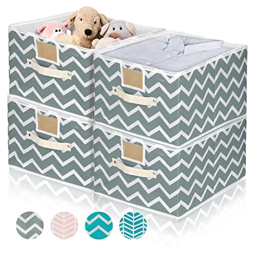Jeteveven 4pcs Cajas de Almacenaje,Caja de Almacenamiento Lavable Plegable y de Tela con Asa, Ahorra Espacio, Puede Guardar Ropa, Libros de Juguetes Hogar y Cocina 40cm*30cm*21cm Líneas Finas Grises