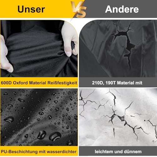 Grillabdeckung für Enders Gasgrills Monroe Pro 3 SIK, 4 SIK mit Kocher (ab 2020), Kansas 3/4 Brenner, Boston 4 IK mit Kocher - 600D Oxford BBQ Abdeckung Schutz 5