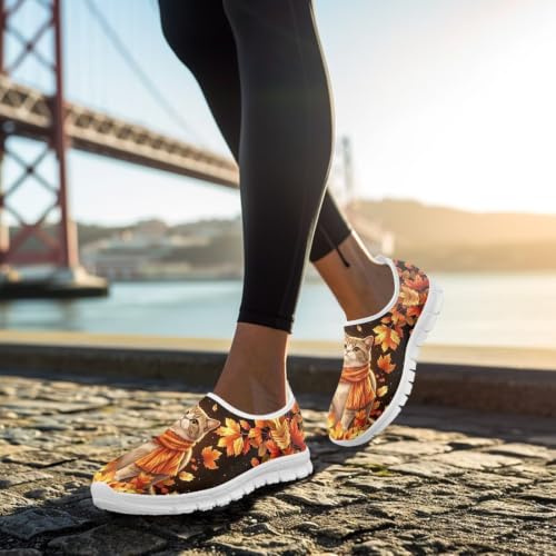 Image of Floral Sneakers for Women Colorful Art Shoes for Women Slip On Casual Work Shoes