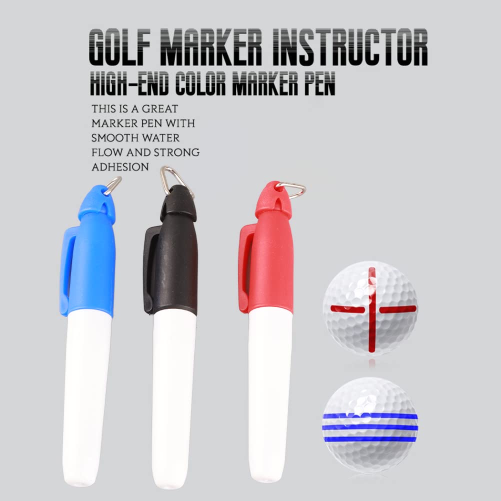 RiToEasysports Marqueur de Balle de Golf, Kit D'alignement de Marqueur de Balle de 12 Pièces Modèle de Doublure de 6 Balles Doublure de Ligne de Balle 3 Marqueur de Balle de 3