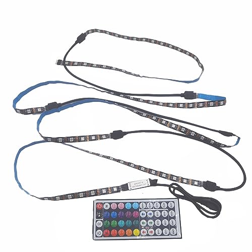Tira de luces LED RGB 5V 5050 con control remoto USB miniatura 2