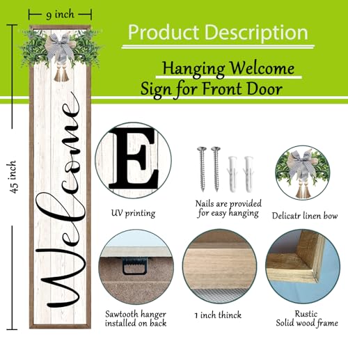 Outdoor-Welcome-Sign-for-Front-Porch-Standing-45X9-Vertical-Leaner-Wood-Frame-Tall-Outside-Rustic-Large-farmhouse-Home-Decor-Welcome-Sign-for-Front-Door-Decorations-Wood-White Outdoor Welcome Sign for Front Porch Standing 45X9 Vertical Leaner Wood Frame Tall Outside Rustic Large farmhouse Home Decor Welcome Sign for Front Door Decorations Wood White