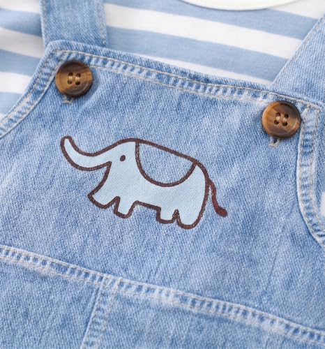 Image of Krishn Cotton Printed Dungaree Set | Kids Dress for Baby Boys and Baby Girls