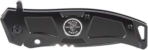 Miniatura 9 de Klein Tools 44228 - Navaja de bolsillo para electricista con hoja de acero inoxidable perfecta para dividir cables pelar alambre y tareas diarias