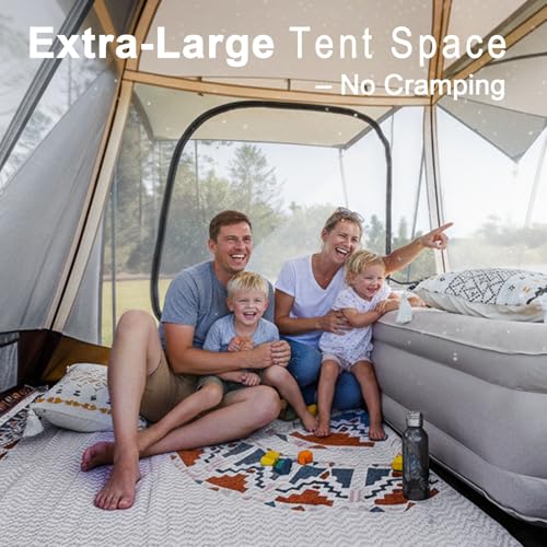 Carpa para camping impermeable para 4 personas miniatura 3