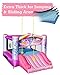 Action Air Bounce House, Princess Inflatable Bounce House with Blower, Pink Bouncy House for Girls, Flying Unicorn Theme Bouncy Castle, Durable Sewn and Extra Thick, Love for Kids