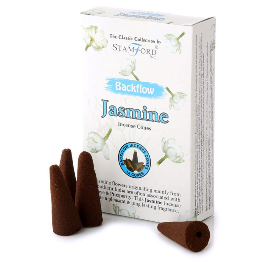 Puckator Stamford Backflow Incense Cones - Jasmine Scented - Spiritual Incense Cone - Zen Meditation Gifts - Organic Cone Insence - Insense - Mythical - Incense Burner Cones - Scented Cones - 12Pcs
