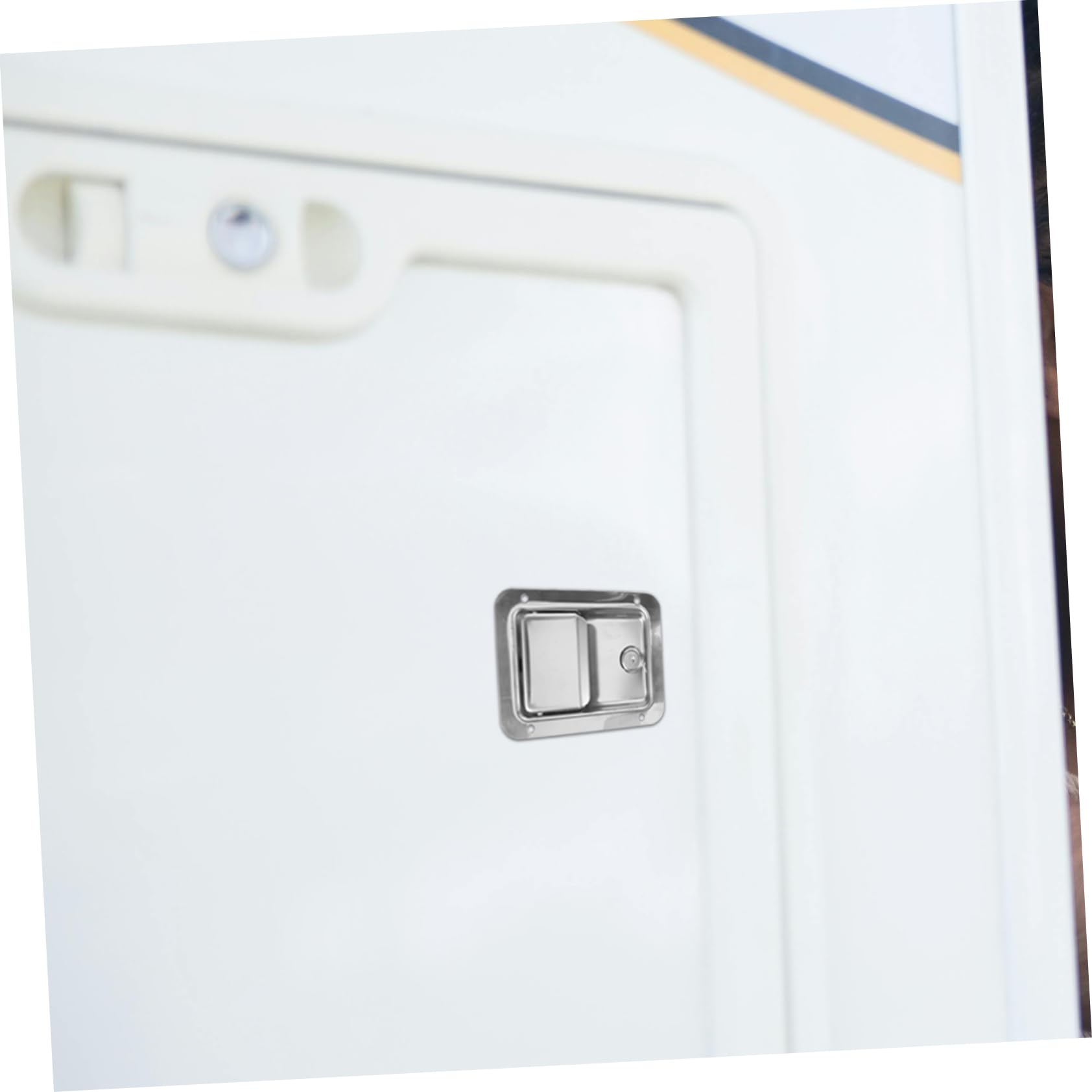 Tofficu Edelstahl Anhängerschloss 140x108mm Panel Schloss für Wohnmobil Werkzeugkasten Vielseitig Abschließbar Robust und Langlebig