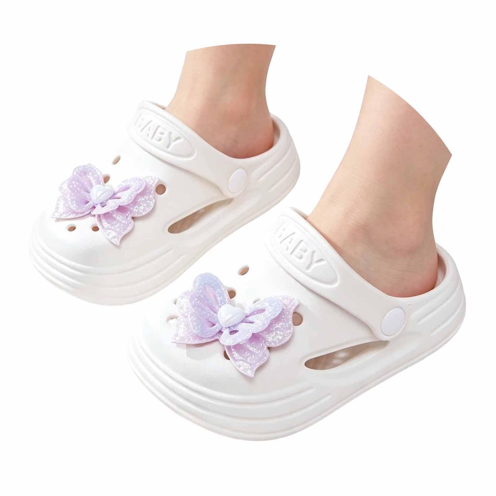 RXZCHH Zapatillas Ligeras de Verano, Sandalias para Interiores y Exteriores, Zapatos Divertidos con Lazo Bonito para niñas