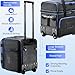 DJ Cable File Bag with Wheels, DJ cable Organzier Travel Gig-bag with Detachable Dividers, Multiple Pockets for Musical Instrument and Accessories
